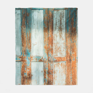 Couverture Polaire vieilles portes en bois fond antique, architecture