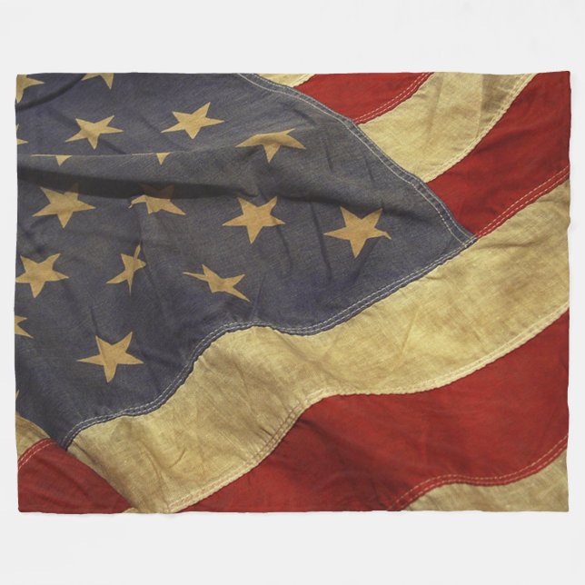 COUVERTURE POLAIRE VIEUX DRAPEAU D'AMÉRIQUE (Devant (Horizontal))