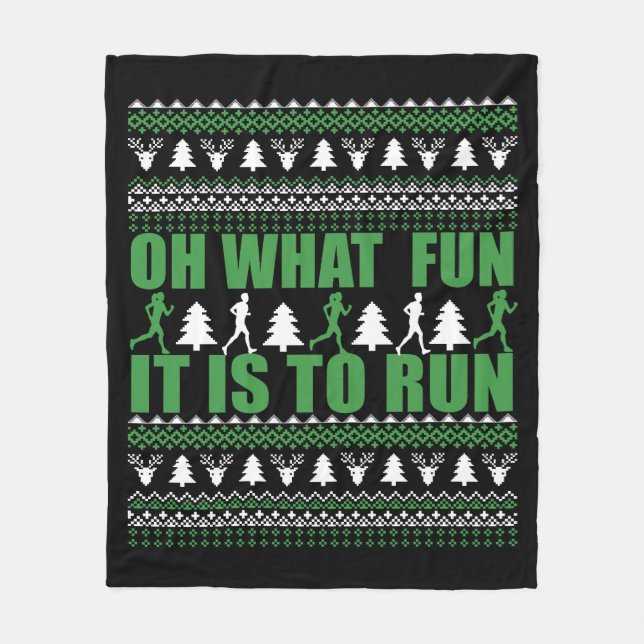 Couverture Polaire Vilain pull de Noël Joyeux (Devant)