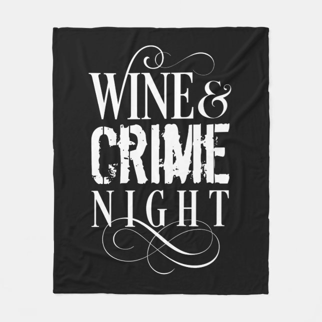 Couverture Polaire Vin & Crime Night - drôle de crime vrai (Devant)