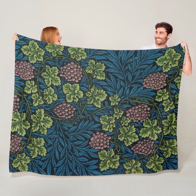 Couverture Polaire Vin Motif, William Morris (En situation)
