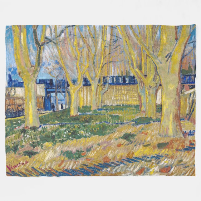 Couverture Polaire Vincent van Gogh - Le Train Bleu (Devant (Horizontal))