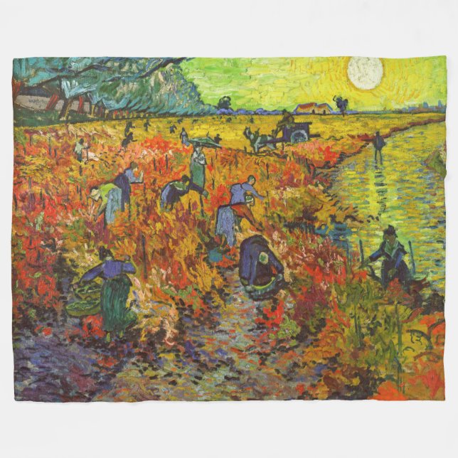 Couverture Polaire Vincent van Gogh - Le vignoble rouge (Devant (Horizontal))
