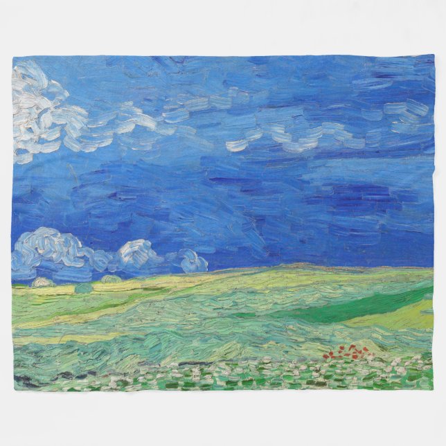 Couverture Polaire Vincent van Gogh - Les champs de roues sous Thunde (Devant (Horizontal))
