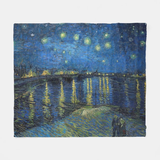 Couverture Polaire Vincent van Gogh - Nuit étoilée sur le Rhône (Devant (Horizontal))