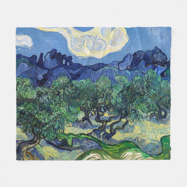 Couverture Polaire Vincent van Gogh - Oliviers aux Alpilles (Devant (Horizontal))