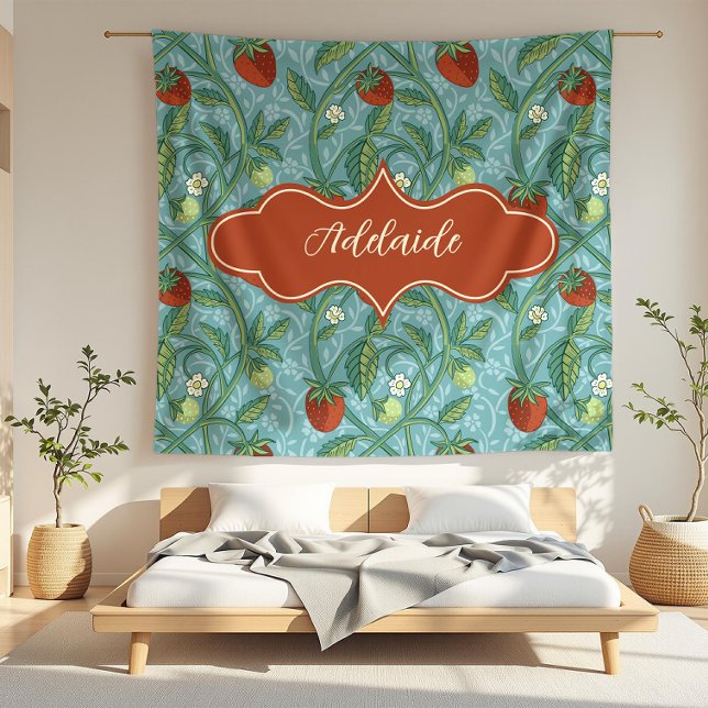 Couverture Polaire Vine de fraise Adélaïde Aqua (detail)
