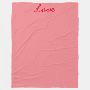 Couverture Polaire Vintage 1970 Blonde Afro rose Monogramme Amour