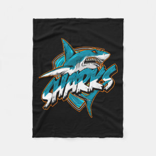 Couverture Polaire Vintage animal de base Funny requin Rétro mignonne