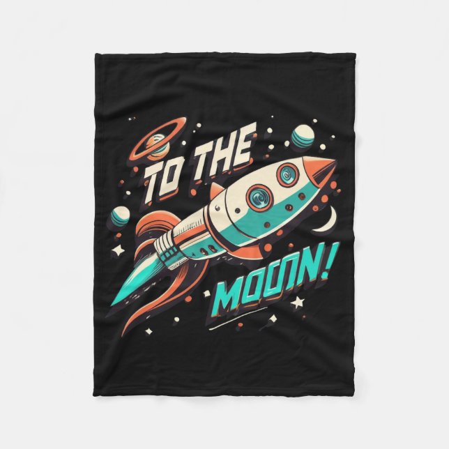 Couverture Polaire Vintage Au Moon Rocket ship (Devant)