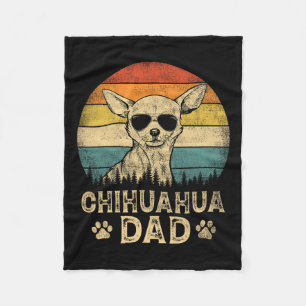 Couverture Polaire Vintage Chihuahua Papa Amoureux de les chiens Père