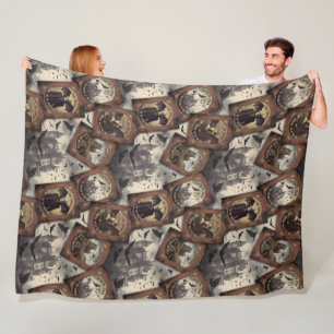 Couverture Polaire Vintage Dracula Halloween Gothique Vampire Kiss