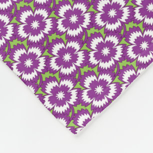 Couverture Polaire Vintage fleuri violet Dianthus Barbatus motif