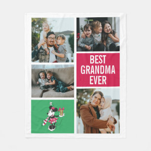 Couverture Polaire Vintage Holiday Minnie Meilleure grand-mère jama