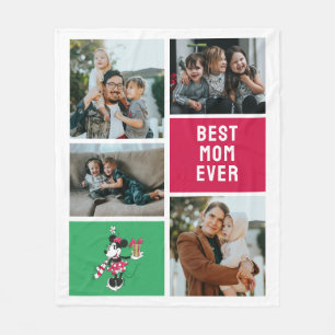 Couverture Polaire Vintage Holiday Minnie Meilleure maman jamais