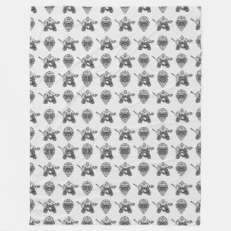 Couverture Polaire Vintage inspiré de hockey gardien de but et Motif 