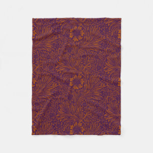 Couverture Polaire Vintage joli orange violet motif floral