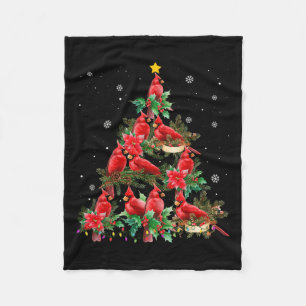 Couverture Polaire Vintage Noël Cardinal Oiseaux Snowings Noël Tre