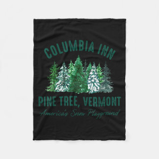 Couverture Polaire Vintage Retro Columbia Inn Ne Tree Vermont Merry C