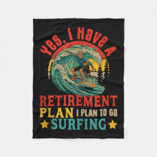 Couverture Polaire Vintage Retro J'ai Vraiment Un Plan De Retraite Al