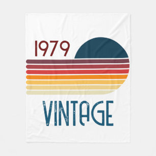 Couverture Polaire Vintage Retro Stripe Sun 1979