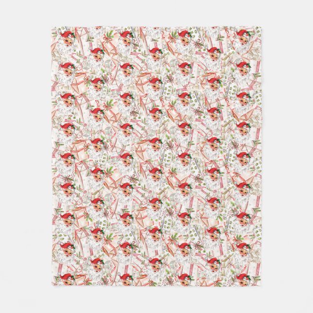 Couverture Polaire Vintage Santa Fleece Blanket (Devant)