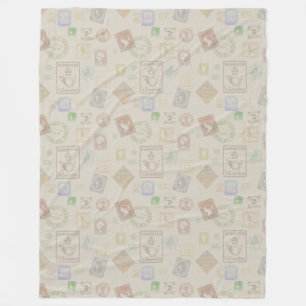 Couverture Polaire Vintage Stamp Pattern Fleece