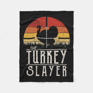 Couverture Polaire Vintage Sunset Retro Style Turkey Hunting Turkey S
