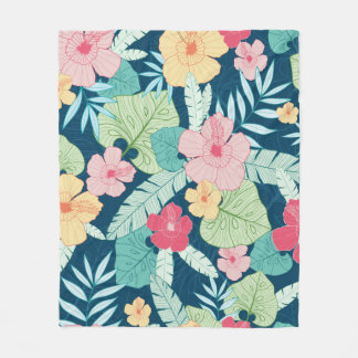 Couverture Polaire vintage tropical hawaïen sans couture motif 