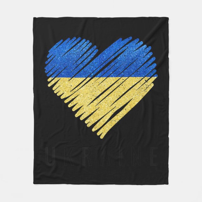 Couverture Polaire Vintage Ukraine Fierté du drapeau ukrainien (Devant)