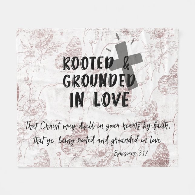 Couverture Polaire Vintage Verse de la Bible d'amour (Devant (Horizontal))