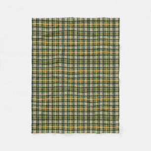 Couverture Polaire Vintage vert orange St Patrick plaid motif