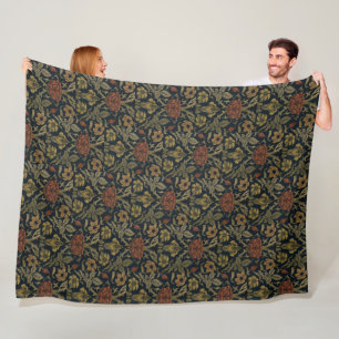 Couverture Polaire Vintage William Morris Rose et Lily