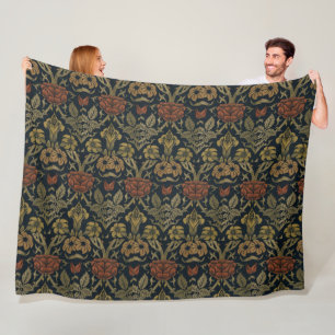 Couverture Polaire Vintage William Morris Rose et Lily