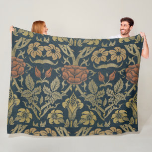 Couverture Polaire Vintage William Morris Rose et Lily