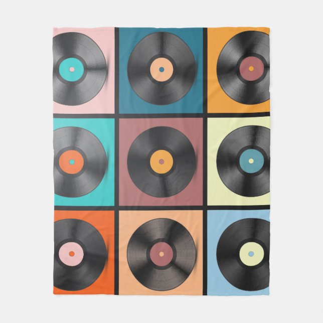 Couverture Polaire Vinyl records : retro LP set. (Devant)