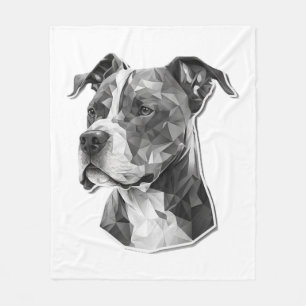 Couverture Polaire Visage de chien Pitbull