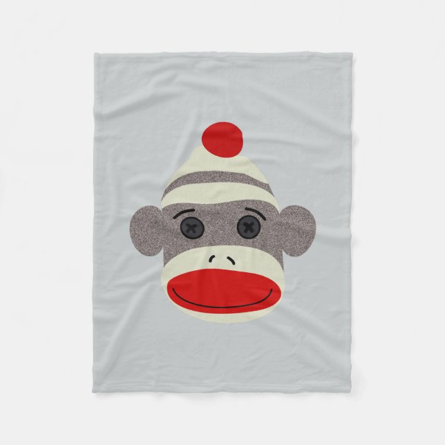 Couverture Polaire Visage de singe de chaussette (Devant)
