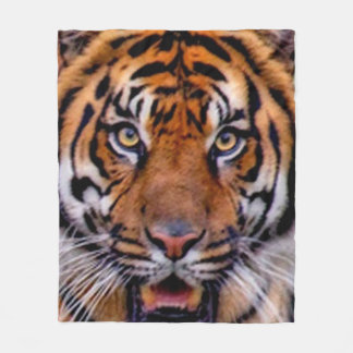 Couverture Polaire visage de tigre