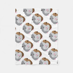Couverture Polaire visage mignon de cobaye