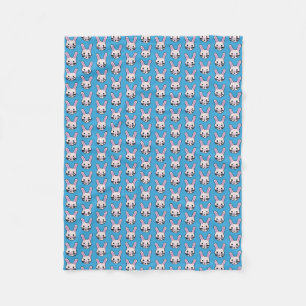 Couverture Polaire Visages de lapins aléatoires