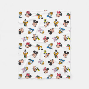 Couverture Polaire Visages souriants de Mickey et ses amis Motif