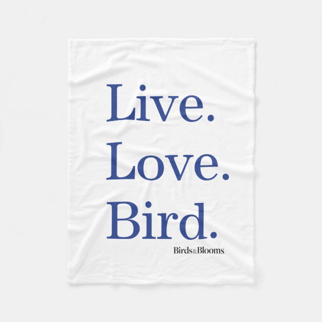 Couverture Polaire Vivant. Amour. Oiseau (Devant)
