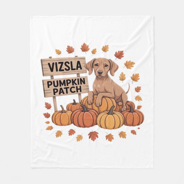 Couverture Polaire Vizsla Citrouille Patch Amoureux de les chiens Tha (Devant)