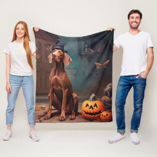 Couverture Polaire Vizsla Potirons Halloween Effrayant