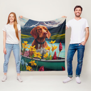 Couverture Polaire Vizsla sur une pagaie : une aventure pittoresque