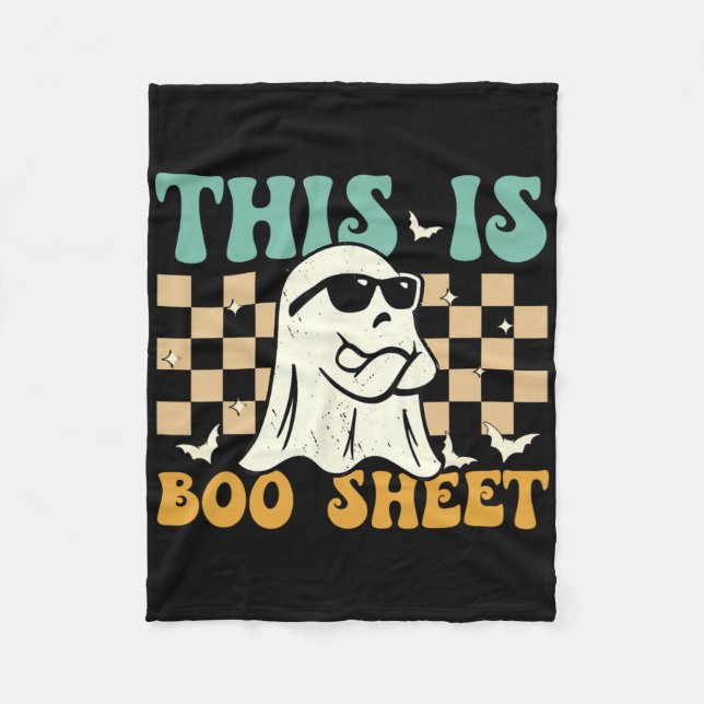 Couverture Polaire Voici Bosheet Ghost Retro Halloween Costumes Homme (Devant)