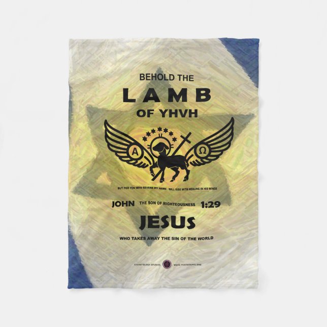 Couverture Polaire Voici l'agneau de YHVH (Devant)
