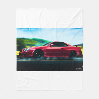Couverture Polaire Voiture de sport des années 2000 Fleece Blanket