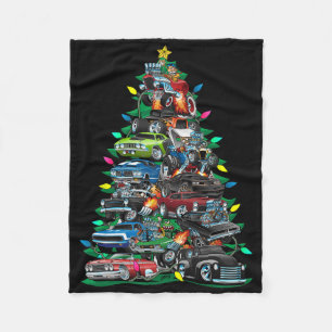 Couverture Polaire Voiture Folie arbre de Noël! Voitures Musculaires